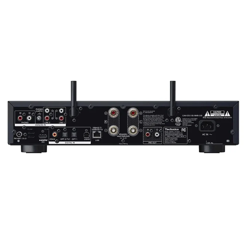 TECHNICS SU-GX70 BLACK amplificatore integrato stereofonico con streamer Ethernet/Wi-Fi, Bluetooth, convertitore DAC