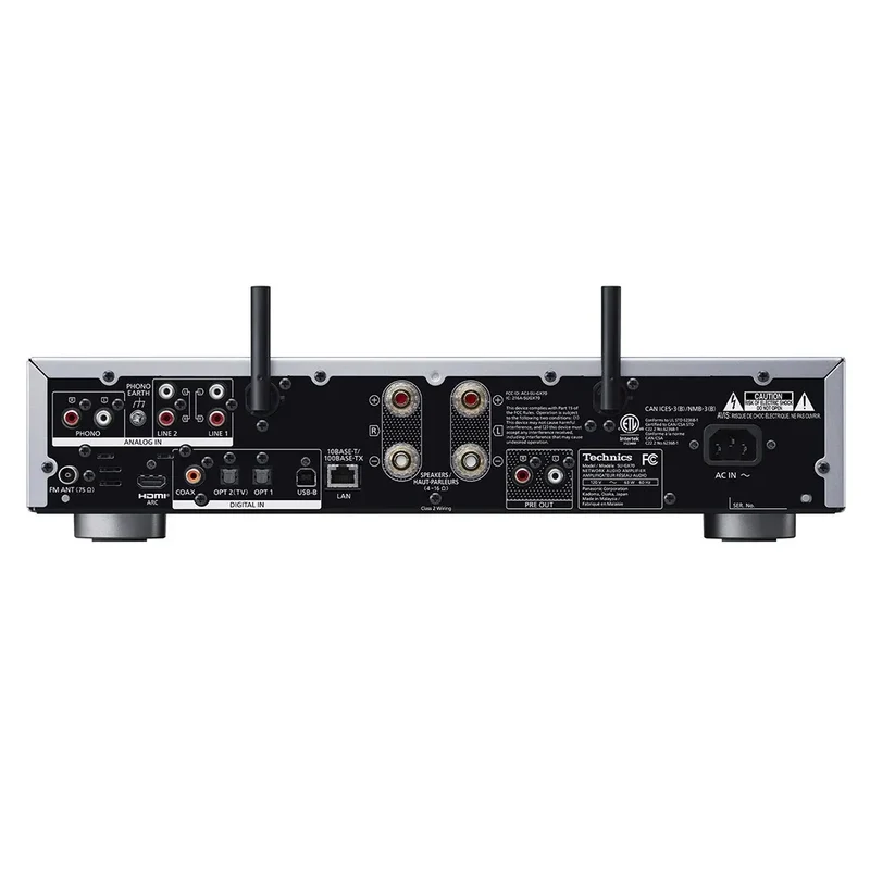 TECHNICS SU-GX70 SILVER amplificatore integrato stereofonico con streamer Ethernet/Wi-Fi, Bluetooth, convertitore DAC