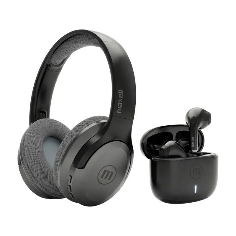 Maxell Audífonos Inalámbricos de Diadema Fly + Audífonos Inalámbricos Elio