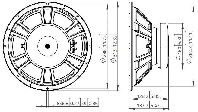 Lavoce WSF122.50 woofer da 300mm 8 Ohm 500W