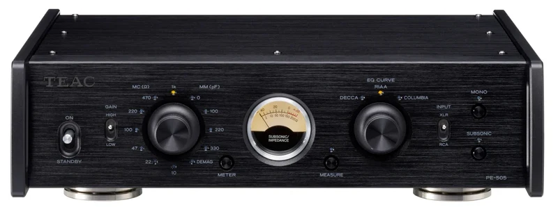 TEAC PE-505 Stadio Phono MM/MC equalizzazione RIAA, DECCA e COLUMBIA completamente bilanciato