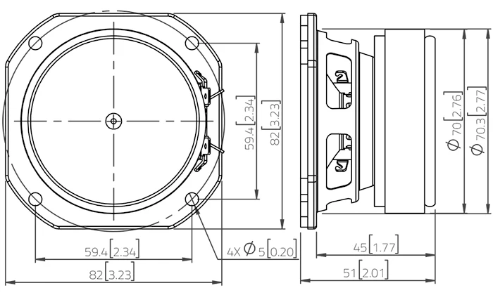 Lavoce WSF030.70 woofer da 3” 8 Ohm 60W