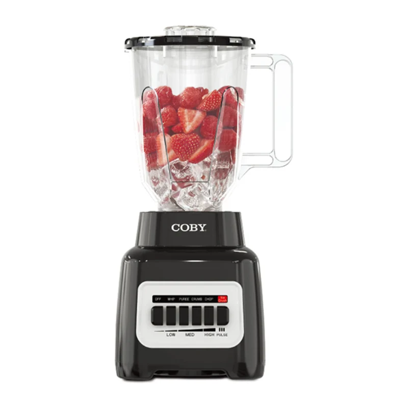 Coby Licuadora Jarra de Plástico 1.5 L, CY-5102-LIC2-BK