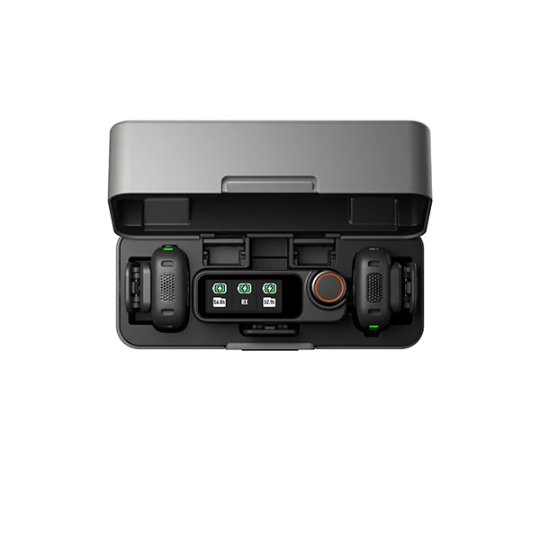 DJI Mic 3 (2 trasmettitori + 1 ricevitore) + custodia di ricarica