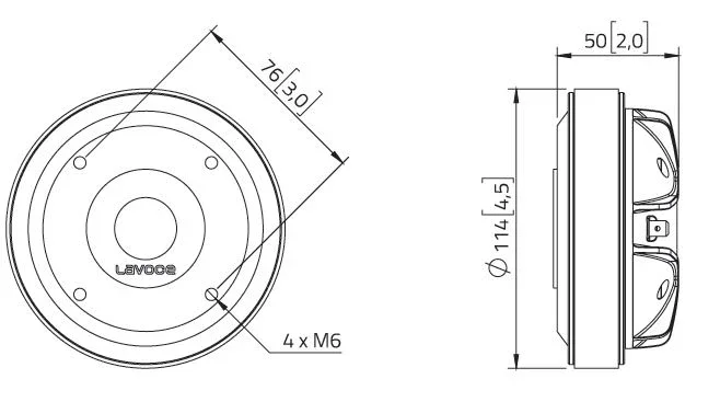 Lavoce DF10.172M driver a compressione 1” 8 Ohm 100W