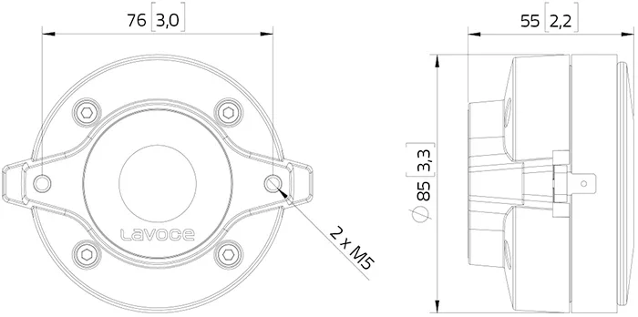 Lavoce DF10.101LM driver a compressione 1” 8 Ohm 30W