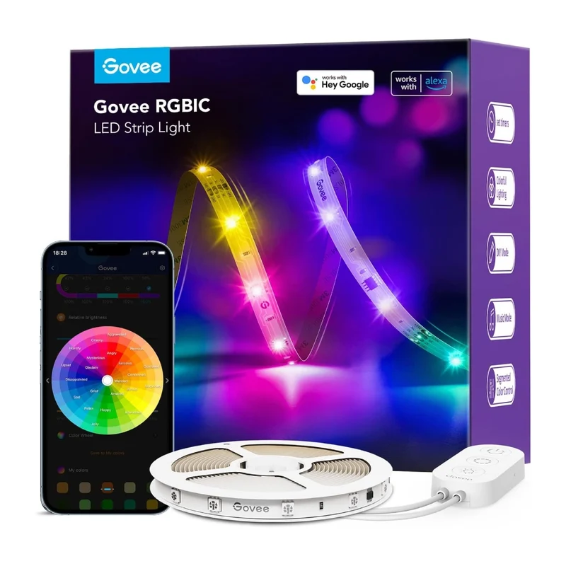 Govee Tira de Luces Inteligentes LED Gaming RGBIC 5 Metros, H618a