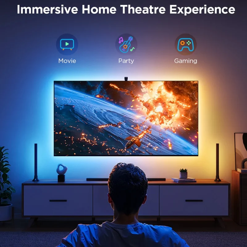 Govee Kit Luces Inteligentes Envisual TV Retroiluminación 3 Lite, H605A111