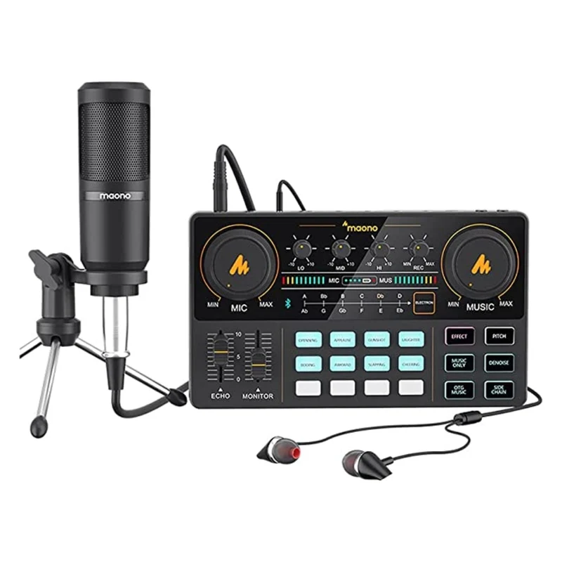 Maono Interfaz de Audio con Micrófono (AU-AM200-S1)