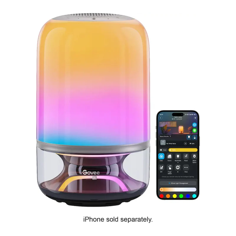 Govee Lámpara de Mesa Inteligente Wi-Fi/BT 2 Pro Sound de JBL, H6020AF1