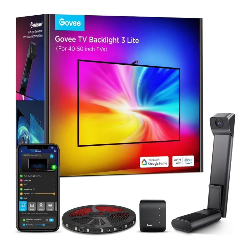 Govee Kit de Luces Inteligentes Envisual TV Retroiluminación 3 Lite