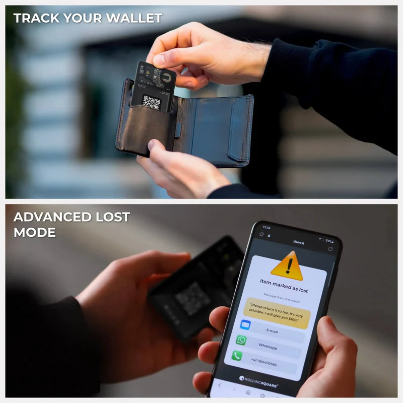 AirCard - Localizzatore Trova Oggetti - Biglietto da Visita NFC e QR Code