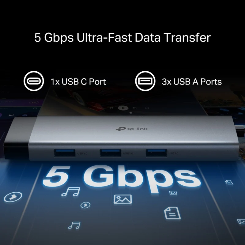 TP-Link Hub Multipuerto USB-C 9 en 1, UH9120C(UN)