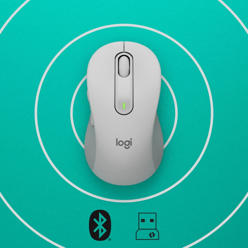 Logitech Mouse Inalámbrico Signature M650 Medium Off-White, 910-006252