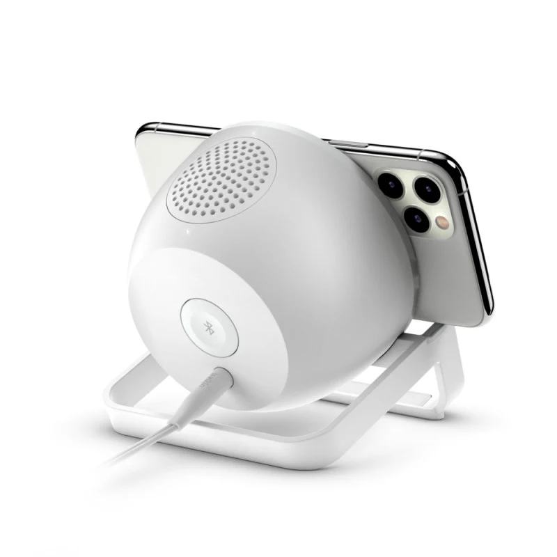 Supporto Di Ricarica Belkin Wireless 10w Con Altoparlante - Bianco