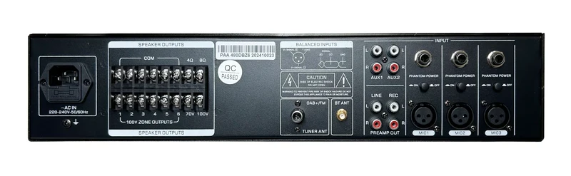 GLEMM PAA 480DBZ6 Amplificatore 6 zone indipendenti 480W su 4-8ohm o 70/100V