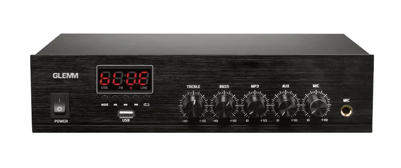 GLEMM PAA 130 Mini amplificatore classe D 130W su 4-16ohm o 70/100V - alimentazione 24V