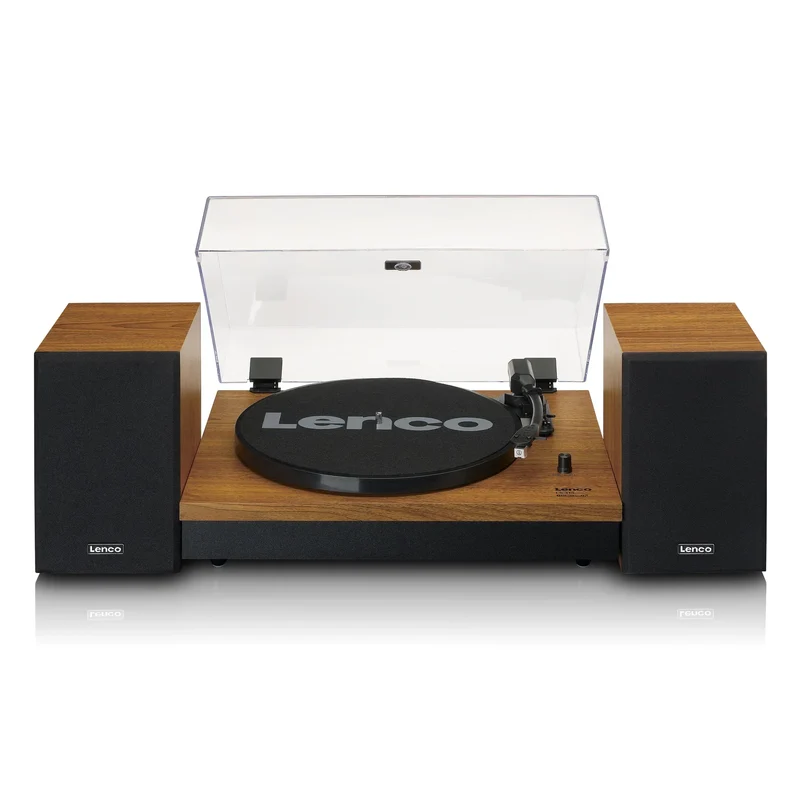 Lenco LS-310 Giradischi amplificato a 2 velocità (33/45) con Bluetooth e Amplificatore stereo integrato