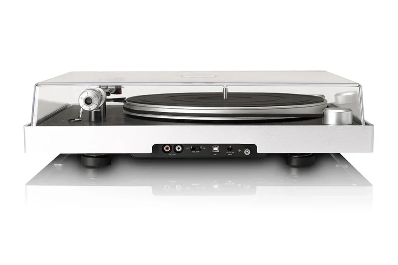 Lenco L-455 Giradischi AudioPhile in metallo Telaio in alluminio, Testina Ortofon 2M Red