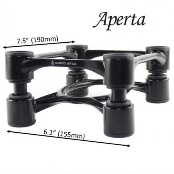 Isoacoustics Aperta BLACK coppia di disaccoppiatori / basi per diffusori bookshelf fino a 17,5 kg