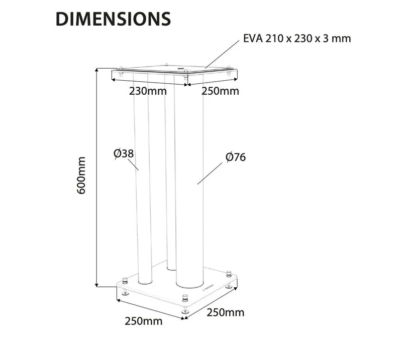 Norstone Stylum MAX Stand set da 2 stand per diffusori HIFI (VARI COLORI)
