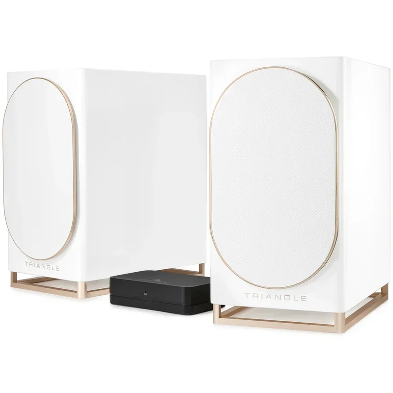 Triangle CAPELLA V1 Coppia diffusori attivi Wi-Fi Made in France Tecnologia WiSA, Hub stereo wireless 2.1