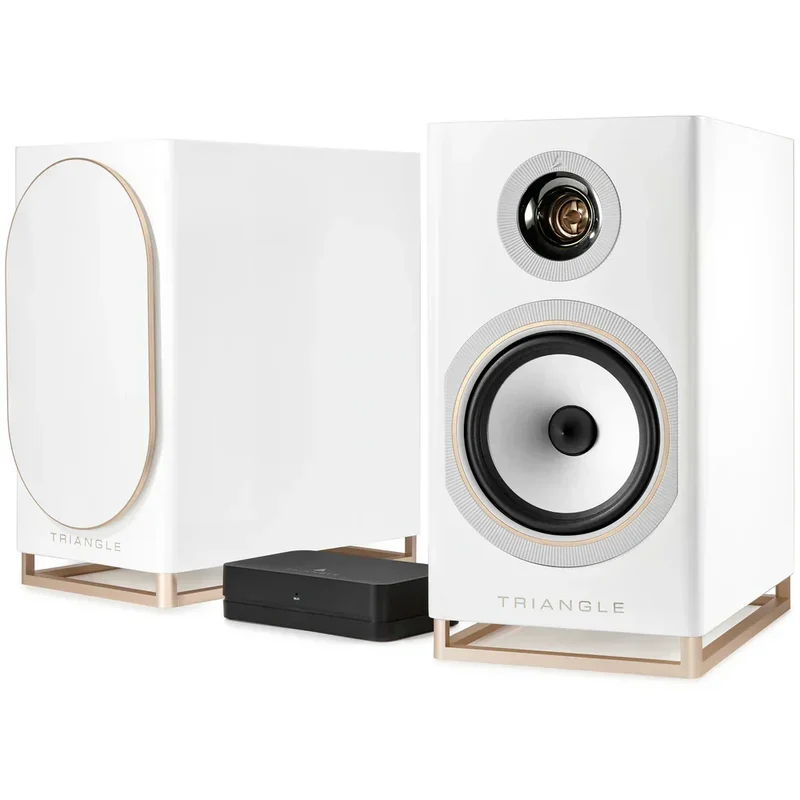 Triangle CAPELLA V1 Coppia diffusori attivi Wi-Fi Made in France Tecnologia WiSA, Hub stereo wireless 2.1