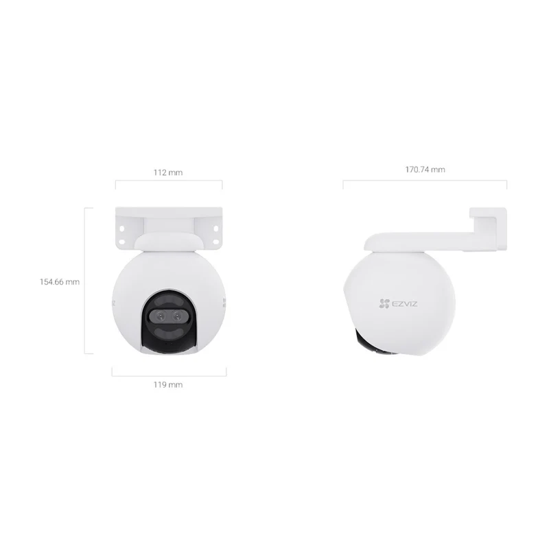 EZVIZ Cámara de Seguridad Wi-Fi 4K H80x Dual, 303103341