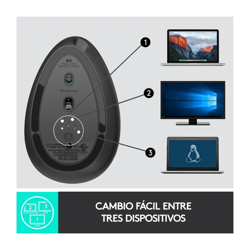 Logitech Mouse Inalámbrico MX Vertical