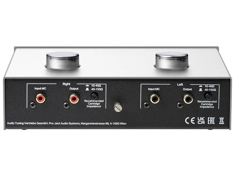 Pro-Ject MC Step Up Box S3 SILVER Step UP per testine MC. Circuitazione Dual-Mono. Trasformatori di altissima qualità