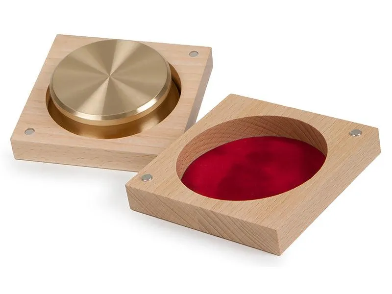 Pro-Ject Record Puck Classic Brass TRANSPARENT Ferma disco in ottone dal peso di 800gr. Finitura bronzo
