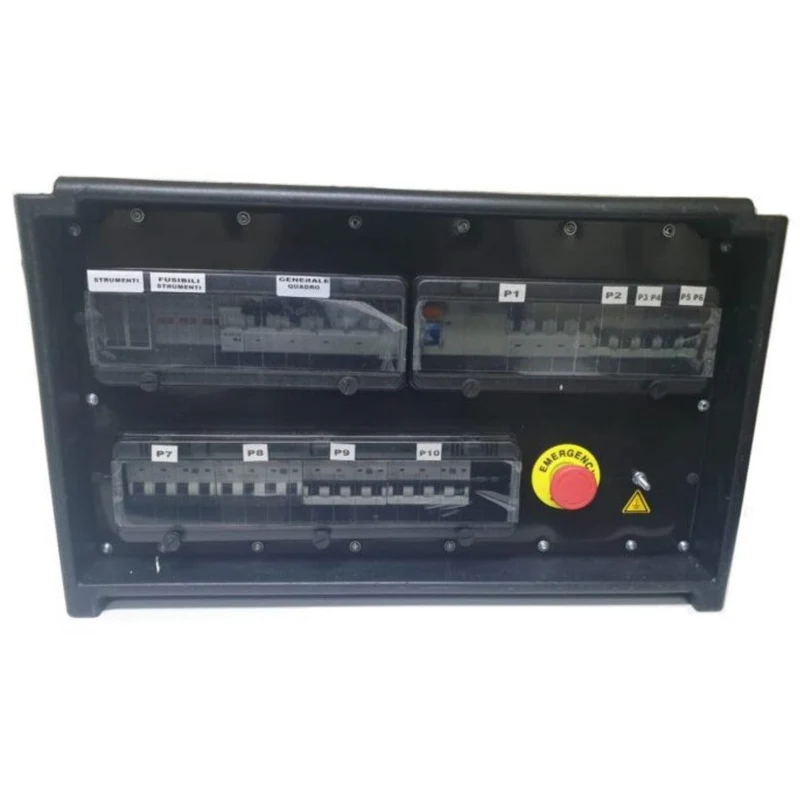 QUADRO CORRENTE POWERBOX SPINA 125A 6 PRESE CEE 16A MONOFASE + 2 32A 5P + 2 16A 5P + 1 63A + 3 SPIE VOLTOMETRO AMPEROMETRO EMERGENZA