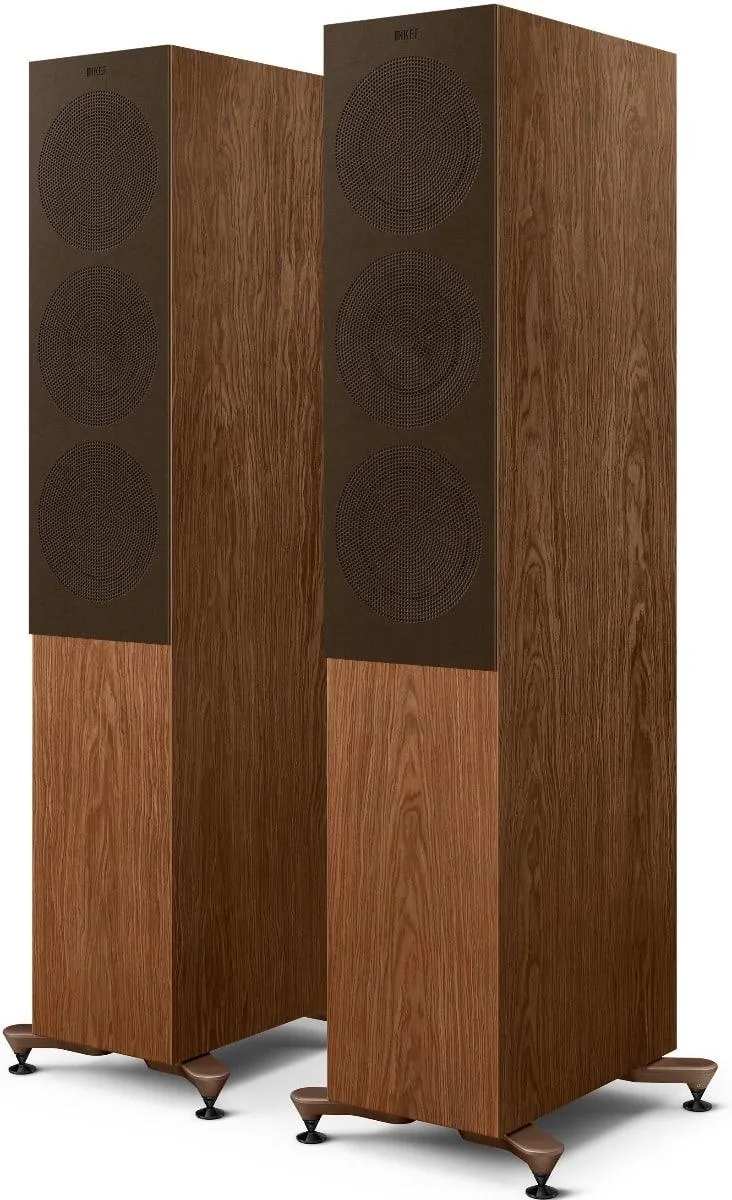 KEF R7 META WALNUT Diffusori da pavimento 3 vie bass reflex, UNI-Q tweeter (COPPIA)