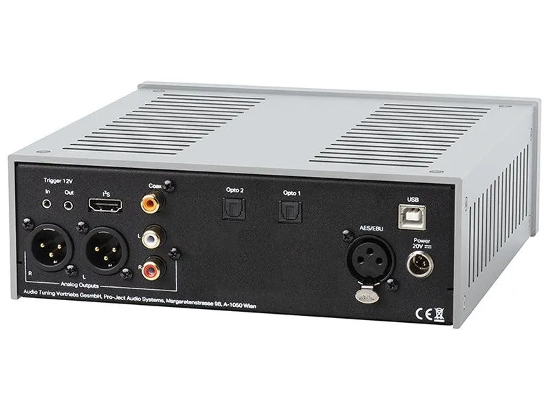 Pro-ject DAC BOX RS2 SILVER Convertitore D/A high-end. Doppio stadio d'uscita selezionabile a valvole o a stato solido