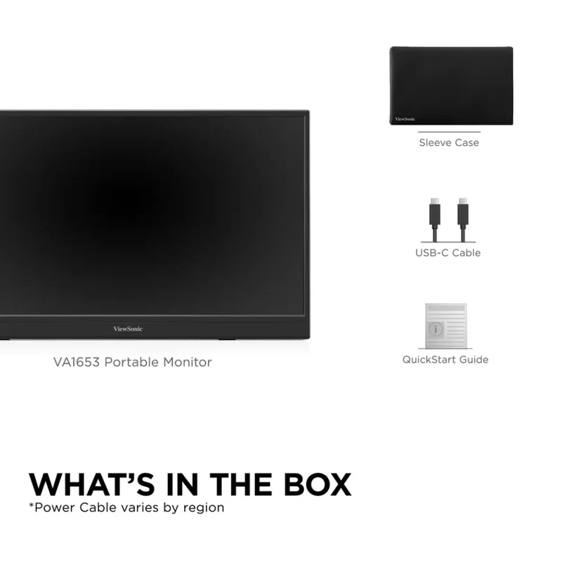 ViewSonic Monitor Portátil para Laptop 15.6" USB-C, VA1653