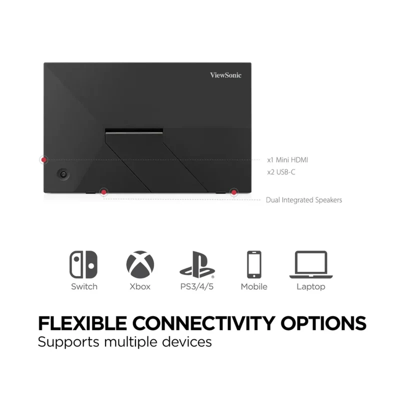 ViewSonic Monitor Portátil para Laptop 15.6" USB-C, VA1653