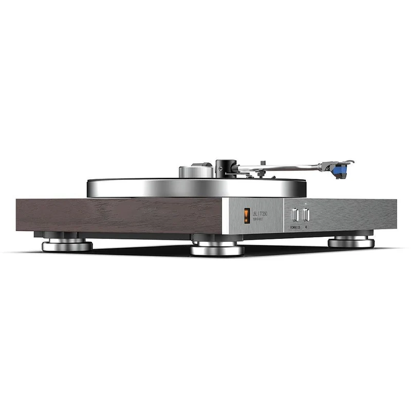 JBL TT350 Giradischi a trazione diretta in stile retrò, con braccio in alluminio ad S e testina Audio Technica VM95E