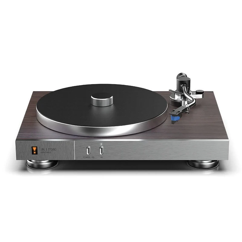 JBL TT350 Giradischi a trazione diretta in stile retrò, con braccio in alluminio ad S e testina Audio Technica VM95E