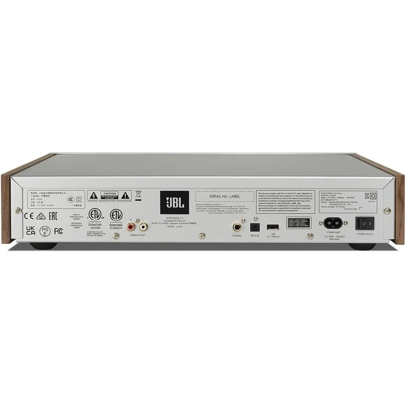 JBL CD350 Lettore CD stile retrò. Conversione D/A Burr Brown PCM1796. Uscita digitale coassiale e ottica