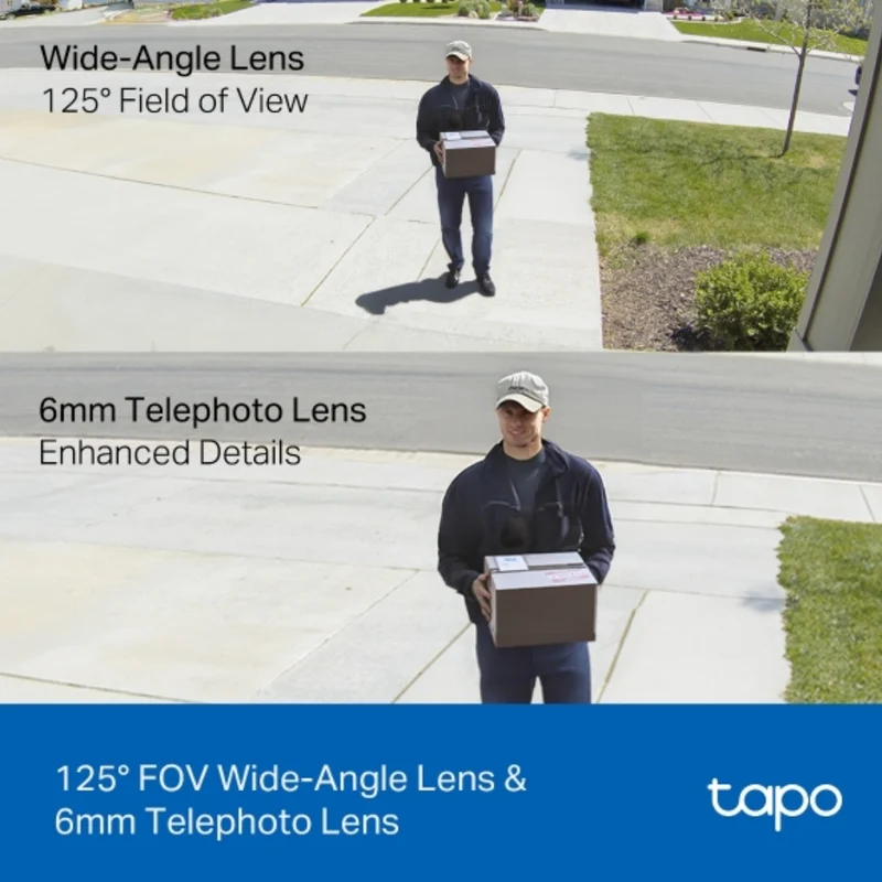 TP-Link Cámara de Seguridad 360º con Doble Lente para Interior y Exterior, Tapo C246D