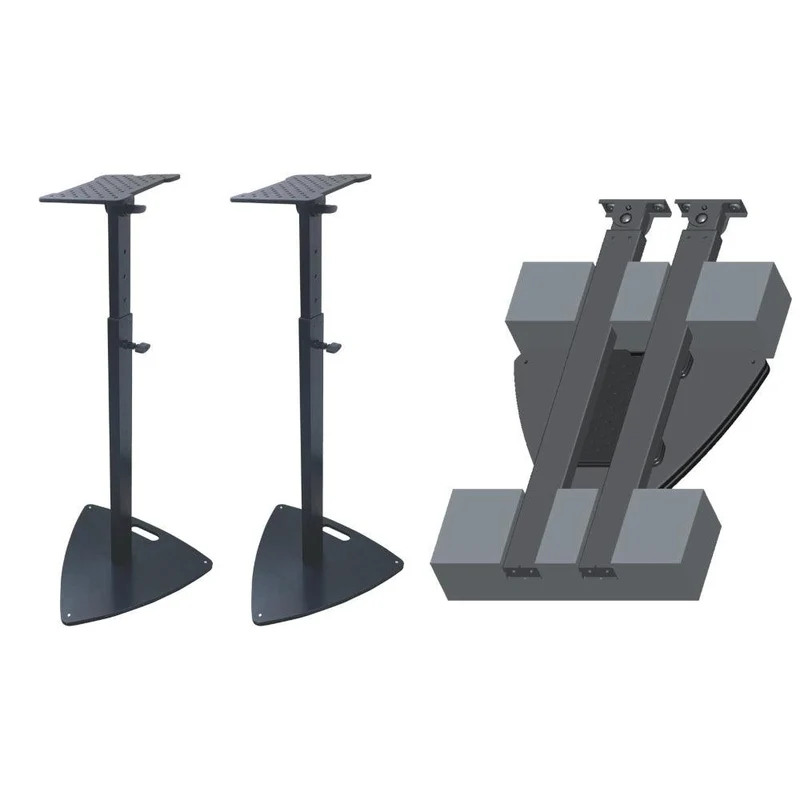 EXTREME SS072 COPPIA SUPPORTI CASSE MONITOR STUDIO STAND CON INCLINAZIONE E ALTEZZA REGOLABILE BASE TRIANGOLARE