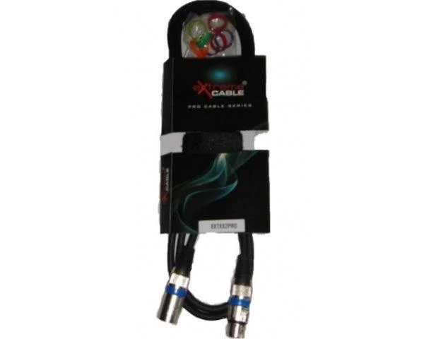 EXTREME CAVO MICROFONO/CASSE 2 METRI 1 CONNETTORE XLR MASCHIO 1 FEMMINA + STRAP + 12 ANELLINI CAVO MICROFONICO 6.5MM CONNETTORI SMONTABILI METALLO ANTISCIVOLO