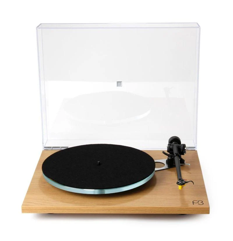REGA Planar 3 LIGHT OAK Giradischi con piatto in vetro 12mm, braccio RB330 cavo REGA e motore 24V