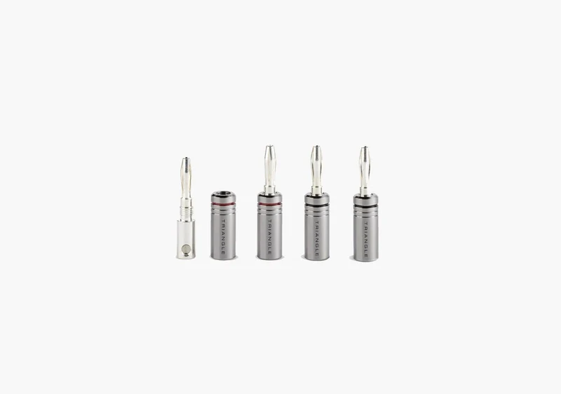 Triangle BP400 Connettori a banana in alluminio anodizzato antracite (4PCS)