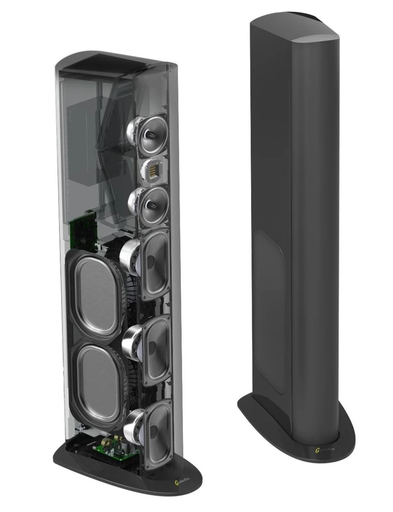 GOLDENEAR TRITON ONE.R Coppia diffusori full-range hi-end da pavimento 3 vie con subwoofer e radiatori passivi 650W