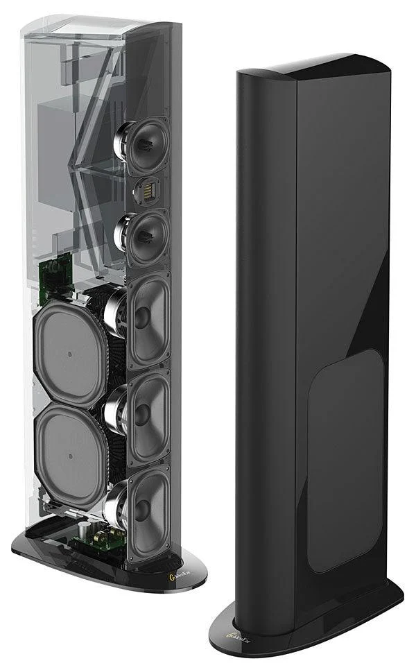 GOLDENEAR TRITON REFERENCE Coppia diffusori full-range hi-end da pavimento 3 vie con subwoofer e radiatori passivi 750W