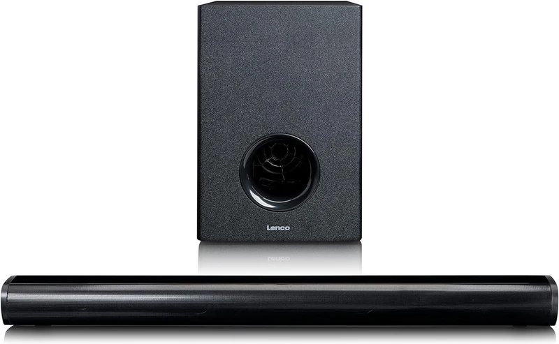 LENCO SBW-801BK Soundbar con subwoofer wireless Bluetooth, DSP e HDMI
