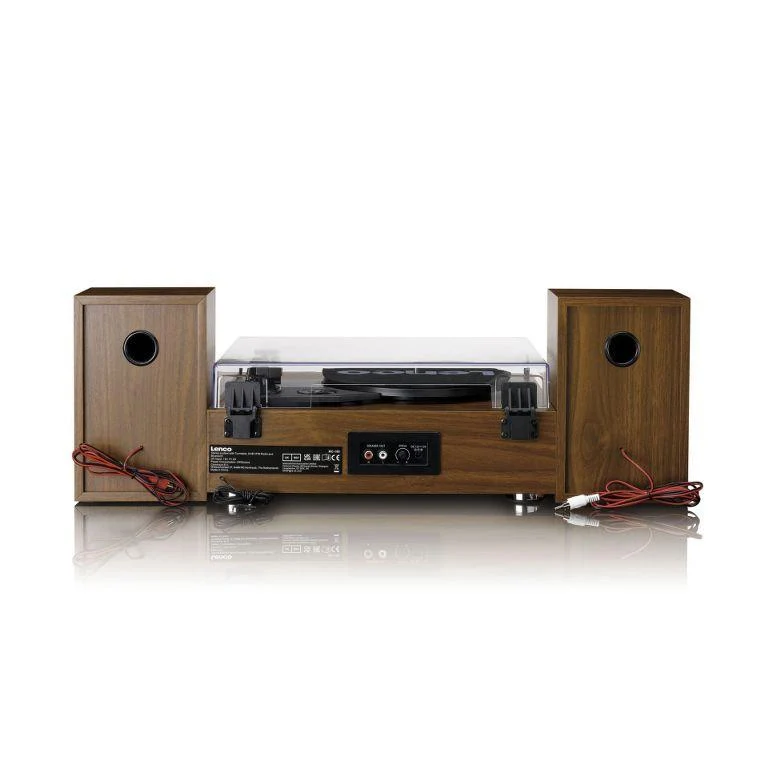 Lenco MC-160WD Sistema all-in-one Giradischi con trazione a cinghia, Radio DAB+,FM Bluetooth 5.0