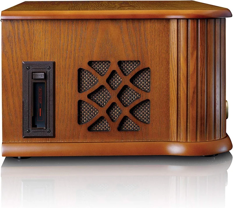 Lenco TCD-2570 Giradischi in legno, connessione USB, Radio e DAB+, Lettore di cassette e CD, Bluetooth, 2 altoparlanti integrati