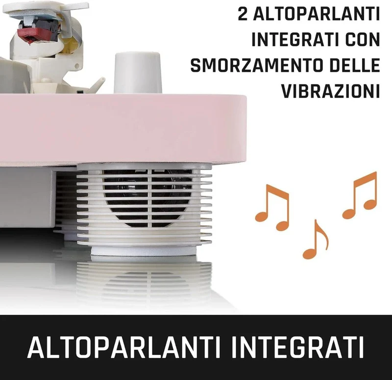Lenco LS-50 Giradischi con Diffusori stereo incorporati , Uscita USB per PC riproduzione e registrazione
